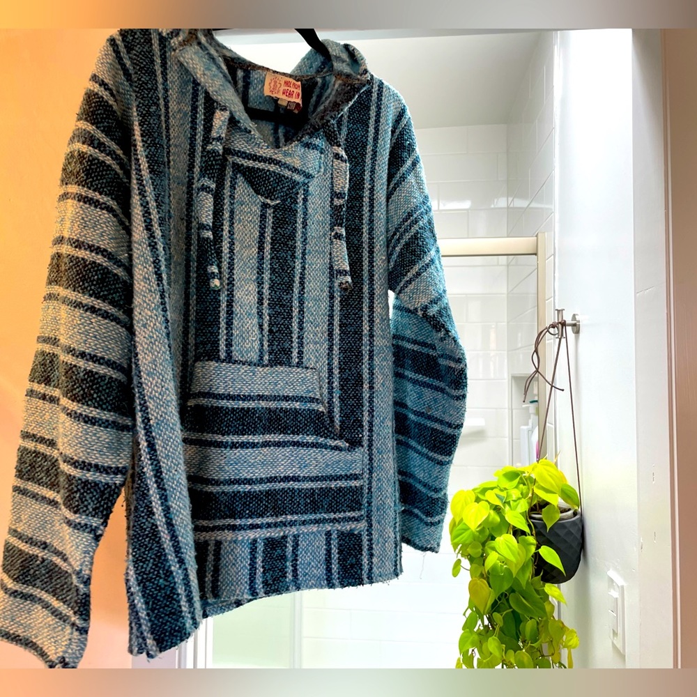 Cozy Blue Pancho